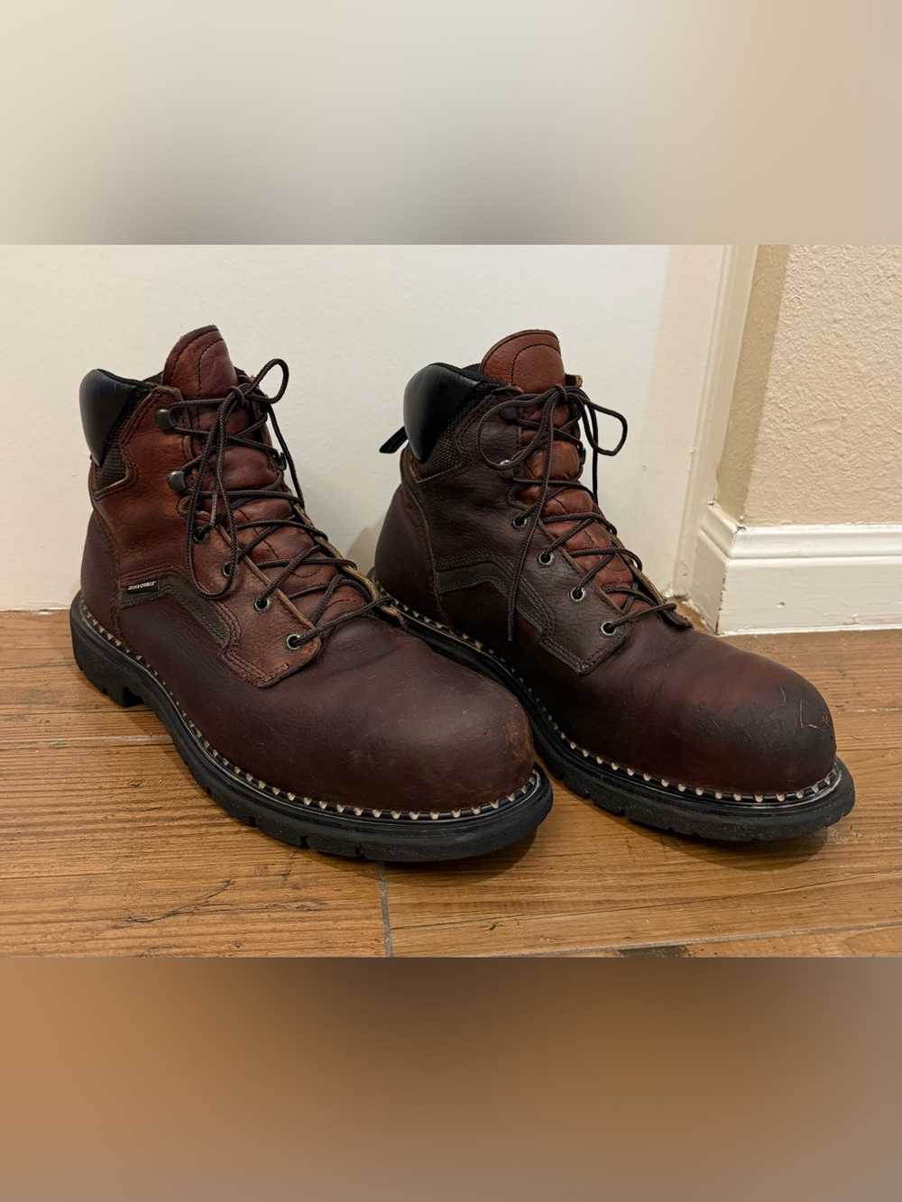 Red Wing Dyna-Force Brown Leather Lace-Up Work Boots Steel Composite Toe size 15